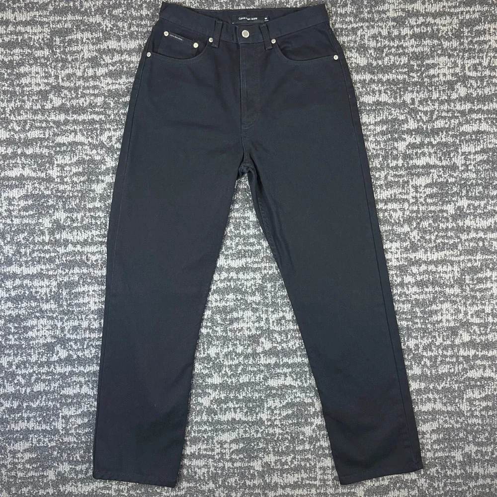 Calvin Klein Jeans Easy Fit Mens 30x30 Black Denim Straight Leg 100% Cotton